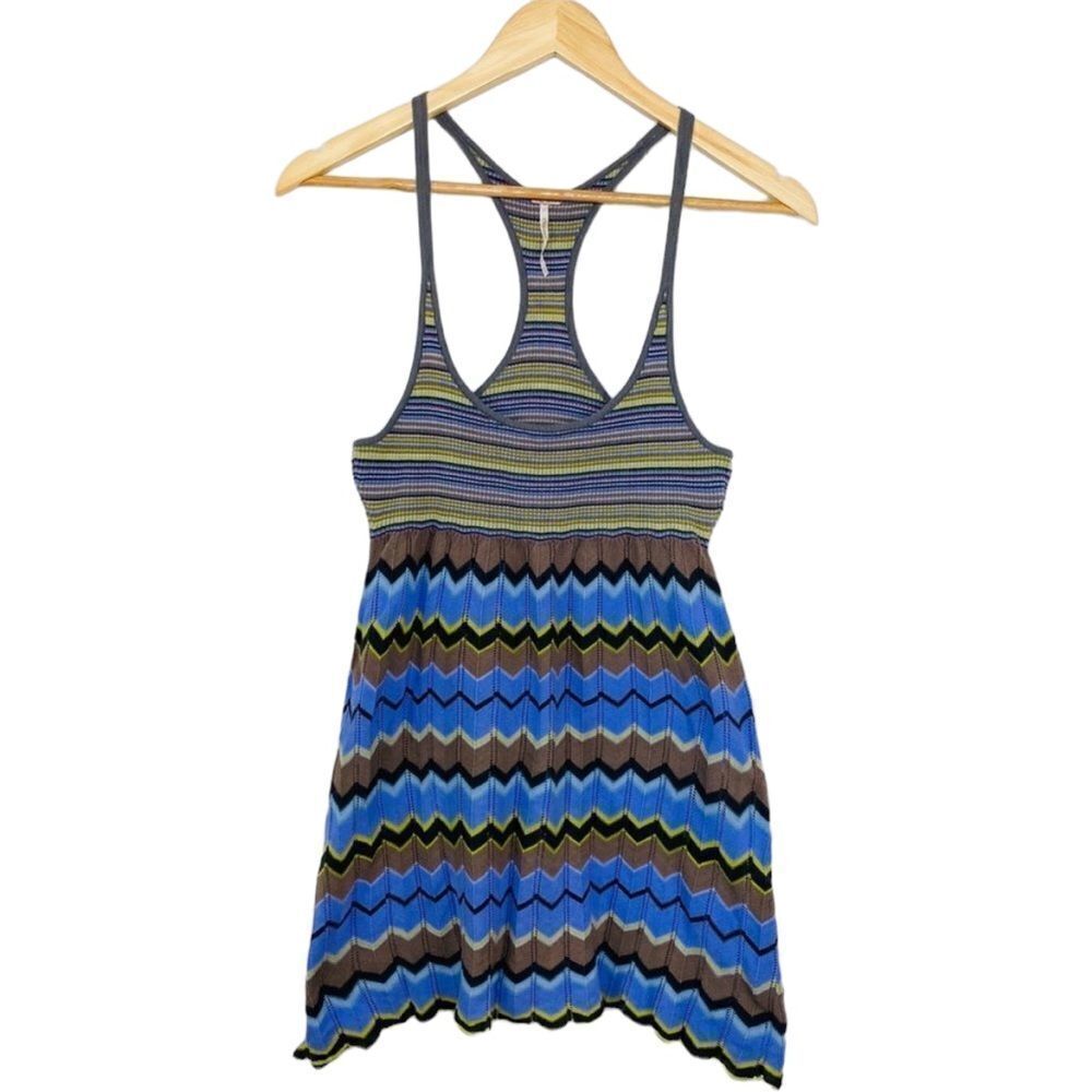 Free People lavender chevron racerback dress xs